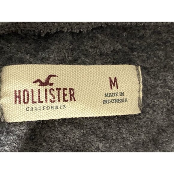 Hollister Womens Med Hoodie Gray Logo California Embroidered Pit To Pit 22in - Picture 4 of 11
